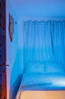 Uma cama ou camas num quarto em Casa da Cabana Guajiru