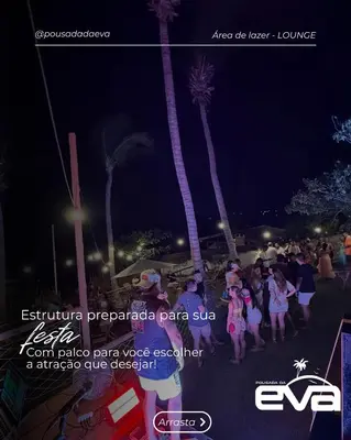 Os clientes hospedados em Pousada Da Eva