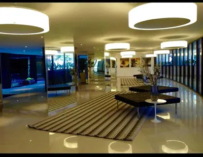 A planta de Ed Landscape Apt Luxo de 2 quartos Frente Mar
