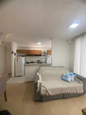 Uma cama ou camas num quarto em Mirante Clube Praia do Futuro