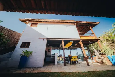 Uma varanda ou terraço em Praia Taíba