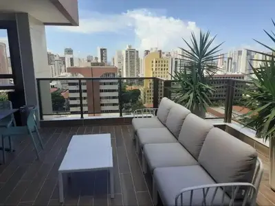 Uma varanda ou terraço em JSmart#505 Apto Novo e Confortável - SmartHouse