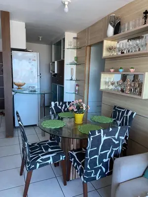 A cozinha ou kitchenette de Apartamento de 2 quartos em Fortaleza pertinho da Beira Mar