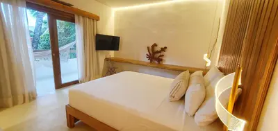 Uma cama ou camas num quarto em Casa Bella Jeri