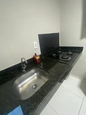 A cozinha ou kitchenette de Ap no campo dos velhos com ar