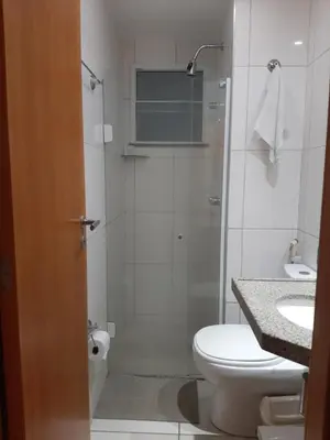 Uma casa de banho em Apartamento Porto das Dunas