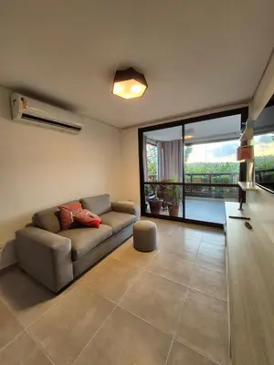 Uma área de estar em Apartamento em Cumbuco - Wai Wai Eco Residence #Kitemar