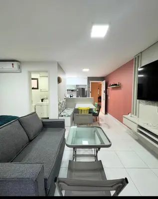 Uma área de estar em VG Sun Cumbuco C2 105