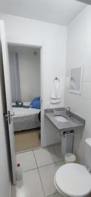 Uma casa de banho em Apartamento vista para o mar, Fortaleza CE 3 Quartos