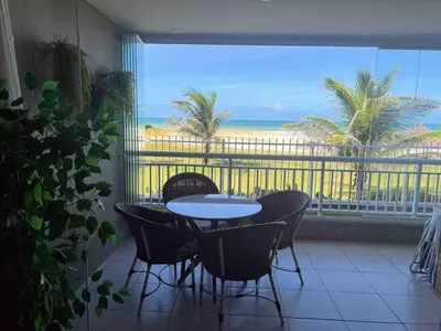 Uma varanda ou terraço em Apt TERRAMARIS - DE FRENTE PARA O MAR