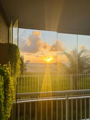 O nascer ou o pôr do sol visto a partir do apartamento