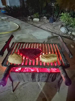 As comodidades para churrasco disponíveis para os clientes desta casa de férias
