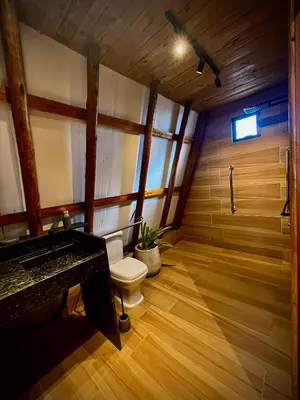 Uma casa de banho em Pousada Quilombo do Tibau