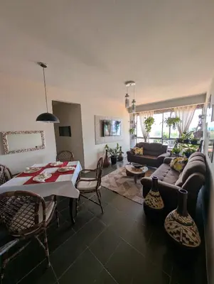 Uma área de estar em Apartamento do futuro
