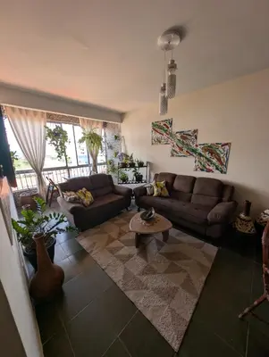 Uma área de estar em Apartamento do futuro
