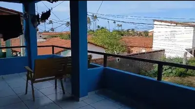 Uma varanda ou terraço em Kitnet 150m da praia