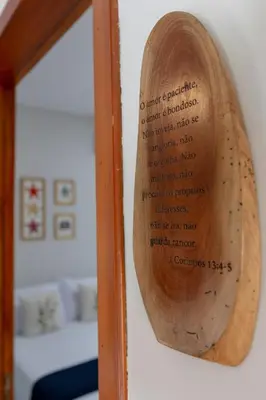 Uma cama ou camas num quarto em Casa Refúgio Tropical