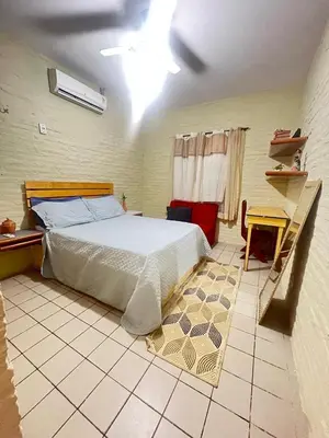 Uma cama ou camas num quarto em Paraíso jeri