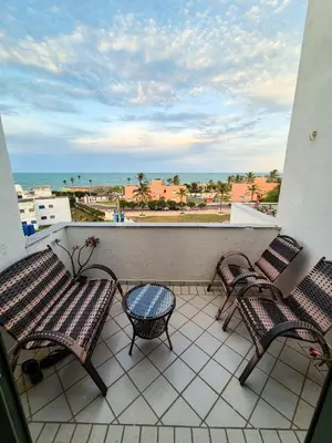 Uma varanda ou terraço em Porto Canoa Residence