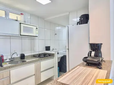 A cozinha ou kitchenette de Porto Beach Residence
