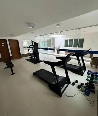 O centro de fitness e/ou as comodidades de fitness de BP201 - 2 quartos no Cumbuco, moderno, com vista para o mar por Will