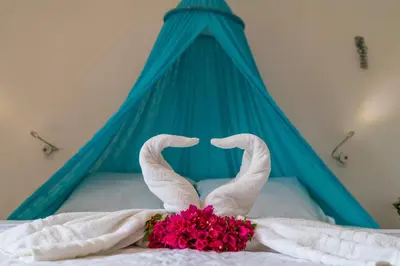 Uma cama ou camas num quarto em Villa Albergaria
