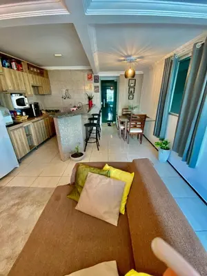 A cozinha ou kitchenette de Apê aconchegante na praia
