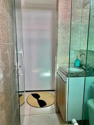 Uma casa de banho em Apê aconchegante na praia