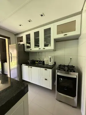 A cozinha ou kitchenette de Apartamento Aquiraz Riviera CE