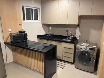 A cozinha ou kitchenette de Apartamento Vista Mar Cumbuco