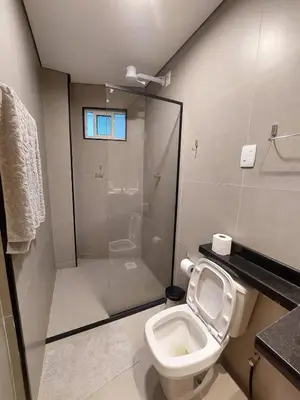 Uma casa de banho em Apartamento Vista Mar Cumbuco