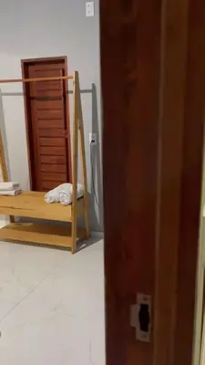 Uma cama ou camas num quarto em Chalé Casa Moitas