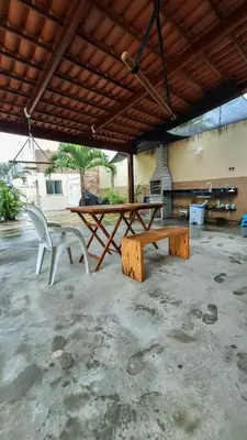Um pátio ou outra área exterior em Mar e Aconchego próx ao Beach Parck e FioCruz