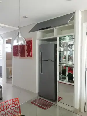 A cozinha ou kitchenette de Maravilhoso Apartamento na Beira Mar