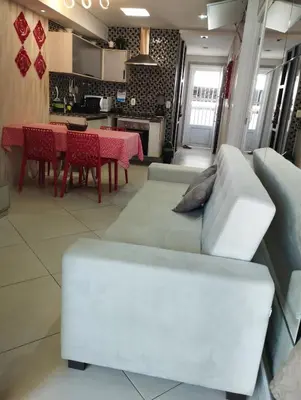 A cozinha ou kitchenette de Maravilhoso Apartamento na Beira Mar