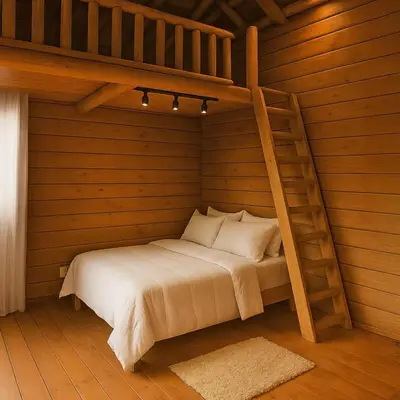 Uma cama ou camas num quarto em Natural Harmony Bungalow