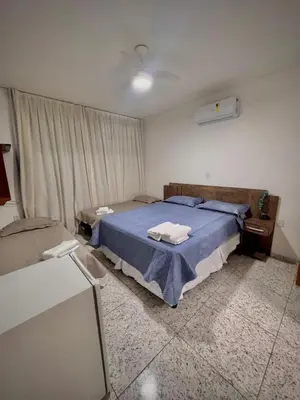 Uma cama ou camas num quarto em Pousada Kalango Flecheiras