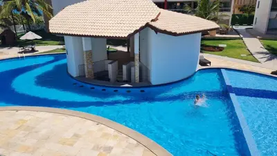 A piscina em ou perto de Apartamento de 3 quartos vista para o mar, Porto das Dunas