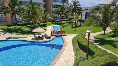 A piscina em ou perto de Apartamento de 3 quartos vista para o mar, Porto das Dunas