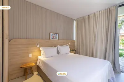 Uma cama ou camas num quarto em Casa com Piscina no Origem Fortim