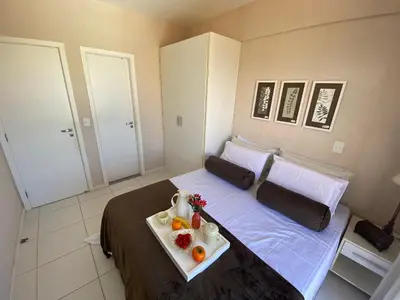 Uma cama ou camas num quarto em Apto. Palm Beach, 300M Beach Park