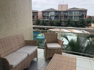 Uma varanda ou terraço em Apto. Palm Beach, 300M Beach Park