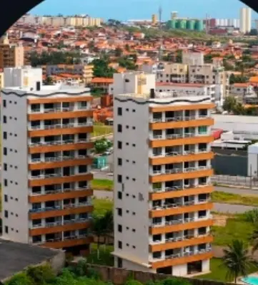 Uma vista geral de Fortaleza ou a vista da cidade a partir do apartamento