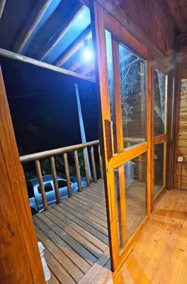 Uma varanda ou terraço em Bangalô Harmonia Natural