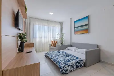 Uma cama ou camas num quarto em JSmart #1106 - Apê confortável por Carpediem
