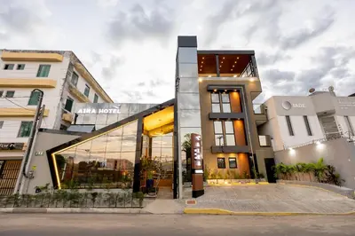 O edifício onde o hotel está situado