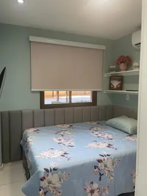Uma cama ou camas num quarto em Apartamento terreo de luxo