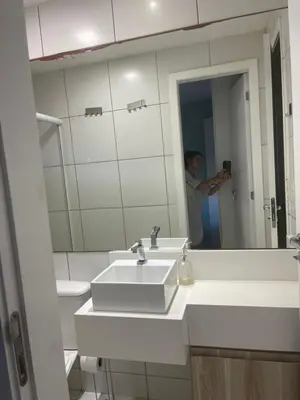 Uma casa de banho em Apartamento terreo de luxo