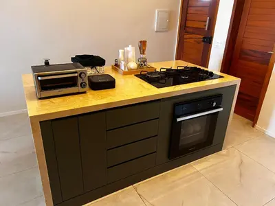 A cozinha ou kitchenette de Aquaville Porto das Dunas Beach Park