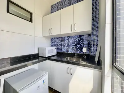 A cozinha ou kitchenette de Flats Tabajara Residence
